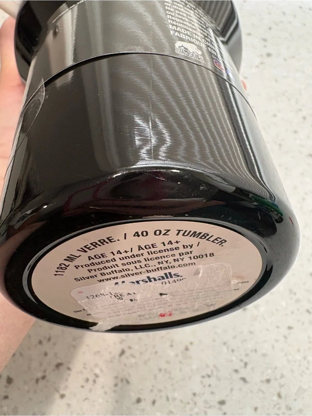 NEW Disney The Nightmare Before Christmas Black/White Travel Tumbler with Handle